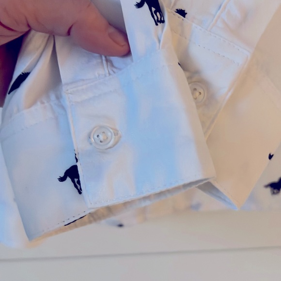 Rails Size  S Rocsi horse pattern button down shirt white, black - Picture 5 of 14
